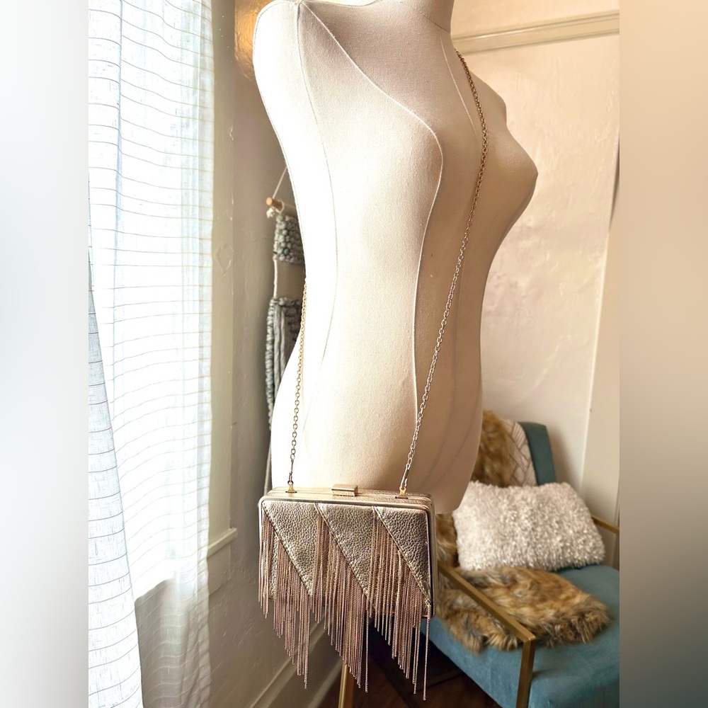 Disney Gold Fringe Evening Clutch or Crossbody